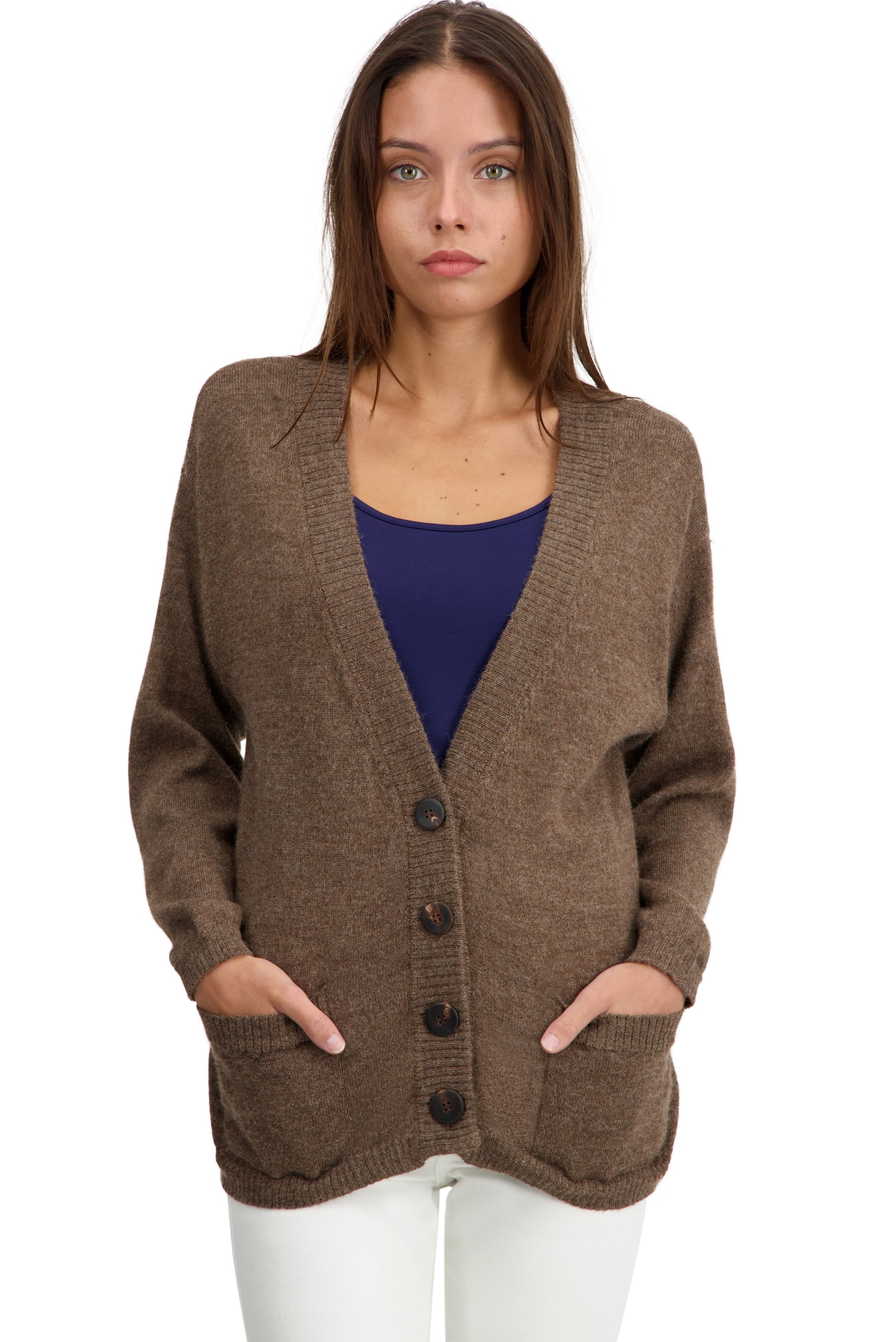 Baby Alpaca ladies cardigans toulouse natural xs